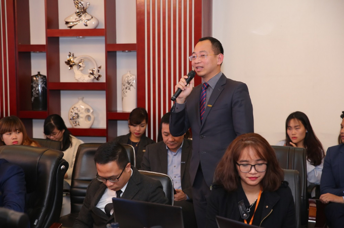 Ảnh 2: &Ocirc;ng Đặng Tất Thắng ph&aacute;t biểu trong buổi lễ