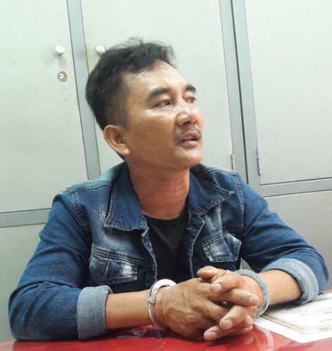 Đối tượng Phan Ngọc Vũ tại cơ quan C&ocirc;ng an. (Ảnh: B&aacute;o B&igrave;nh Định)