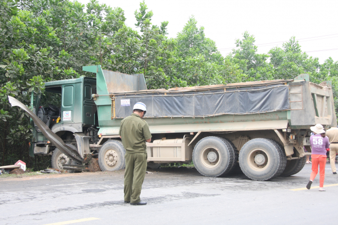 Hiện trường vụ tai nạn.