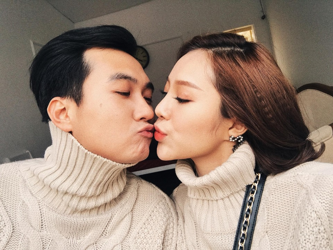 Hồng Anh Kichi v&agrave; bạn trai - diễn vi&ecirc;n Anh Tuấn.