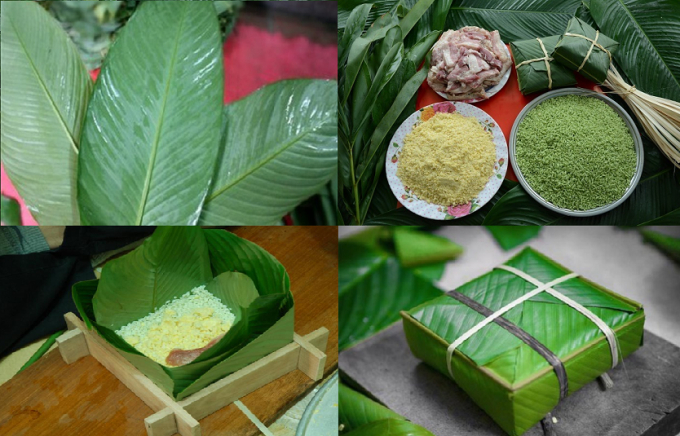 M&acirc;m cơm ng&agrave;y Tết kh&ocirc;ng thể thiếu b&aacute;nh chưng, một loại b&aacute;nh mang đạm hương vị ng&agrave;y tết cổ truyển của người Việt.