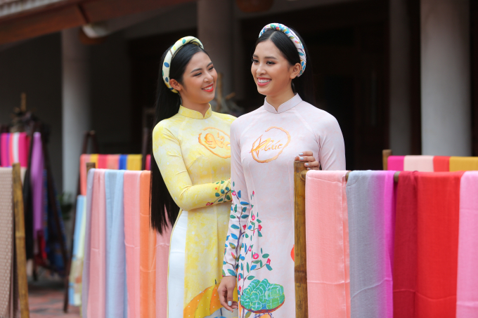 Ngọc H&acirc;n, Tiểu Vy diện &aacute;o d&agrave;i trong chương tr&igrave;nh Tết của VTV