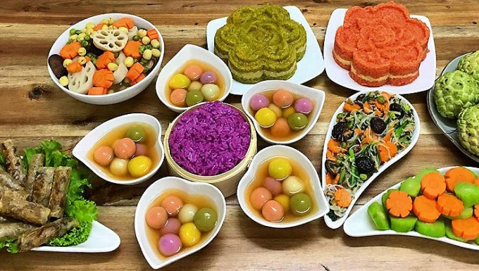 Triết l&yacute; Nh&acirc;n quả trong m&acirc;m cỗ nh&agrave; ch&ugrave;a m&ugrave;ng 1 Tết