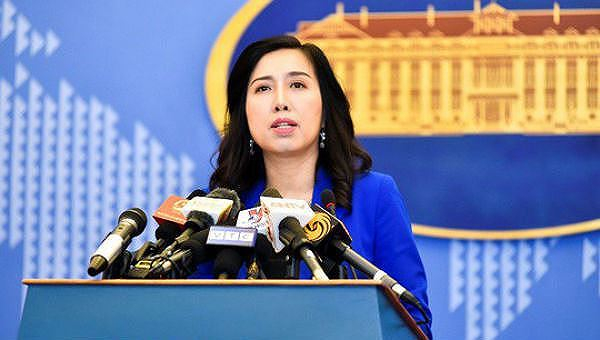 Người ph&aacute;t ng&ocirc;n Bộ Ngoại giao L&ecirc; Thị Thu Hằng.