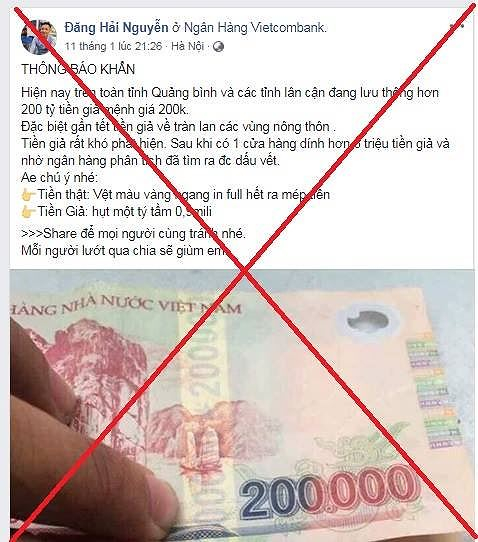 Tin đồn thất thiệt về tiền giả