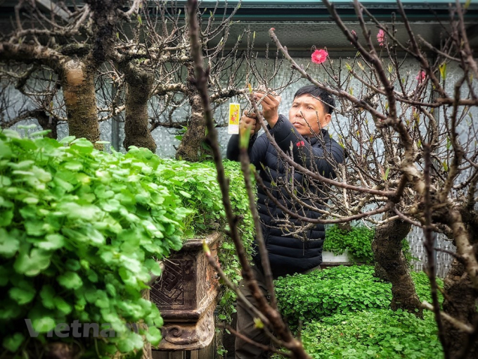 Những n&ocirc;ng d&acirc;n, nghệ nh&acirc;n như anh H&agrave;m l&agrave; số &iacute;t người c&ograve;n s&oacute;t lại của l&agrave;ng Nhật T&acirc;n sau những 'vật đổi sao dời' đến nay vẫn giữ được t&acirc;m huyết với nghề. (Ảnh: Tố Linh/Vietnam+)