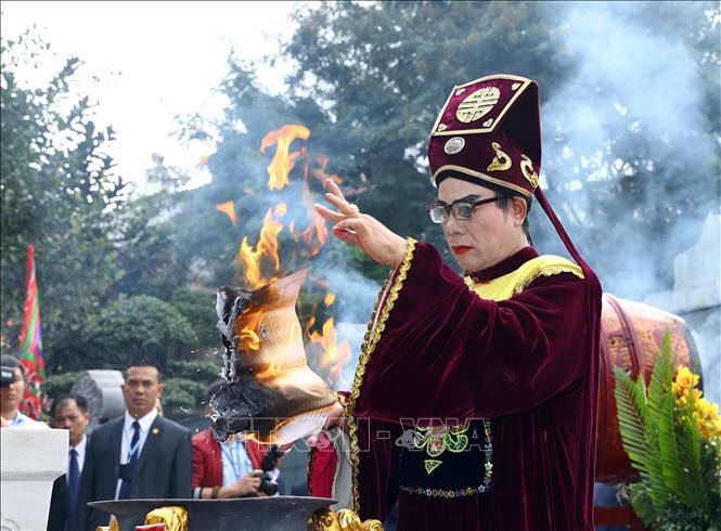 Nghi lễ tưởng niệm Đại Đế Quang Trung tại Lễ hội kỷ niệm 230 năm chiến thắng Ngọc Hồi - Đống Đa.