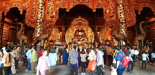 Khai Hội ch&ugrave;a B&aacute;i Đ&iacute;nh 2019: Cầu Quốc Th&aacute;i D&acirc;n an, Mưa thuận gi&oacute; h&ograve;a