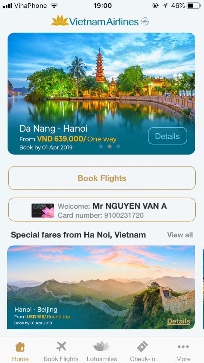 Vietnam Airlines đ&atilde; tập trung cải thiện c&aacute;c t&iacute;nh năng hỗ trợ tối đa h&agrave;nh tr&igrave;nh bay của h&agrave;nh kh&aacute;ch.