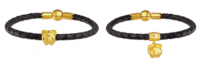 V&ograve;ng tay đ&iacute;nh Charm Heo V&agrave;ng - biểu tượng linh vật năm Kỷ Hợi.