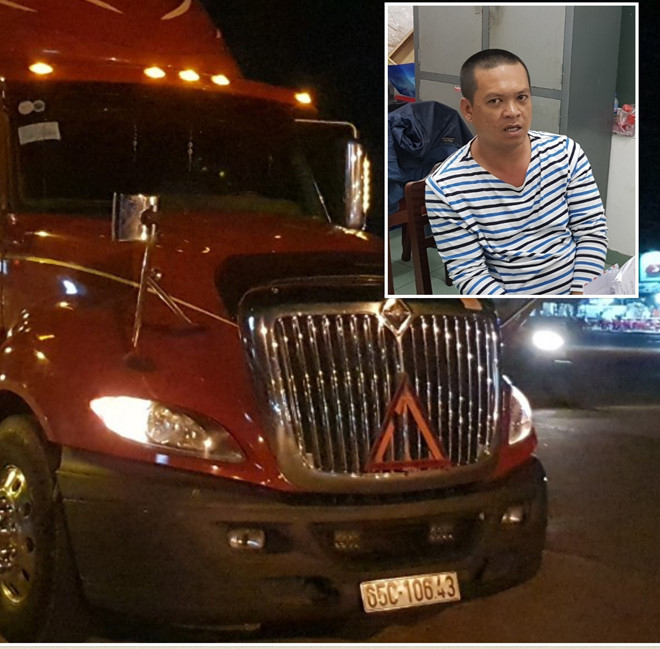 T&agrave;i xế Kh&aacute;nh bị ph&aacute;t hiện sử dụng ma t&uacute;y khi điều khiển phưng tiện xe đầu k&eacute;o.