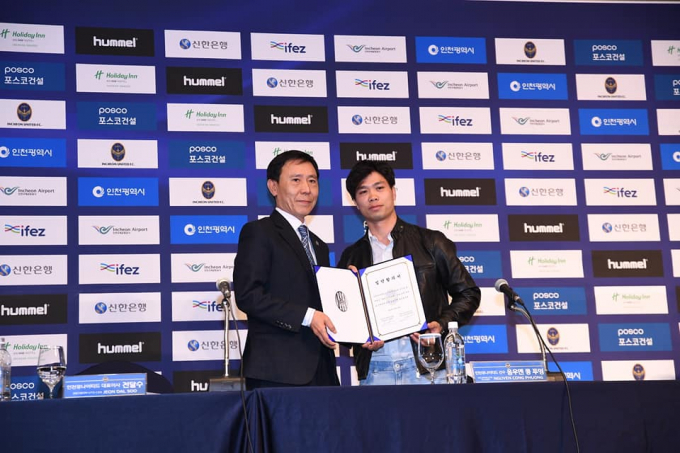 C&ocirc;ng Phượng sẽ chơi ở Incheon United trong một m&ugrave;a giải.