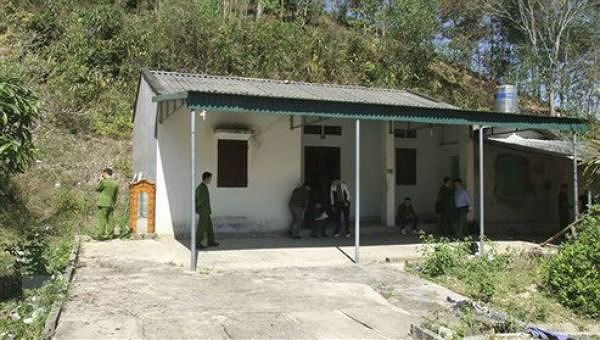 Hiện trường nơi xảy ra vụ việc nữ sinh giao g&agrave; bị giết.