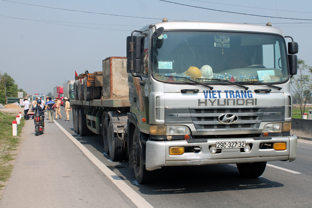 Hiện trường vụ tai nạn.