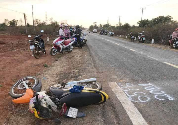 Hiện trường vụ tai nạn nghi&ecirc;m trọng.