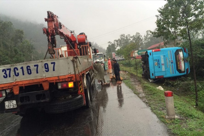 hiện trường vụ tai nạn.