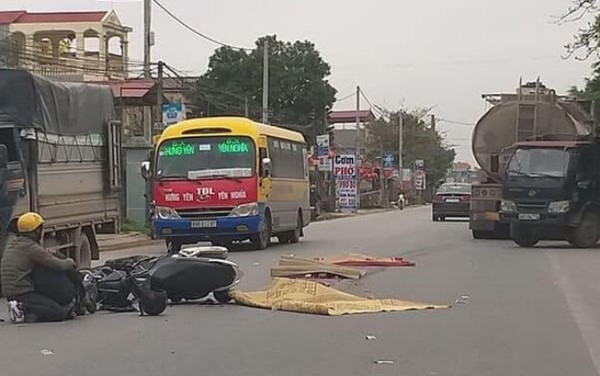 Hiện trường vụ tai nạn.