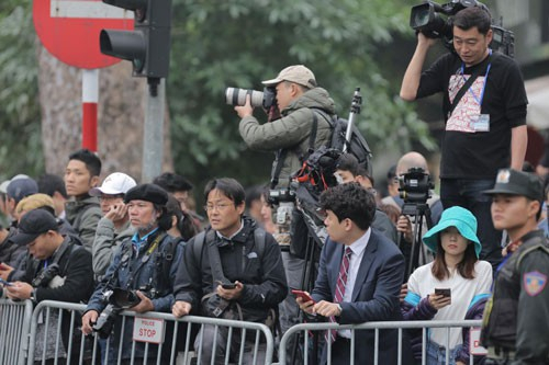 Hội nghị Thượng đỉnh Mỹ - Triều Ti&ecirc;n tại H&agrave; Nội thu h&uacute;t sự quan t&acirc;m đặc biệt của truyền th&ocirc;ng thế giới Ảnh: HO&Agrave;NG TRIỀU