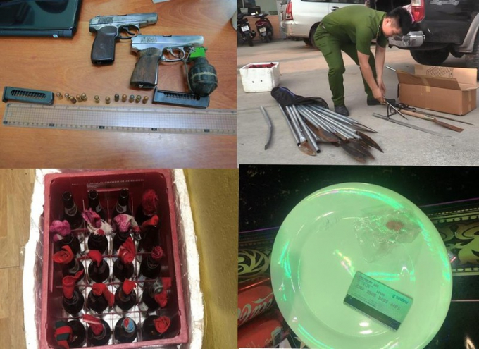 Kho vũ khí được phát hiện ở quán karaoke