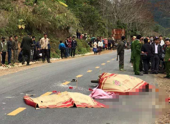 Hiện trường vụ tai nạn.