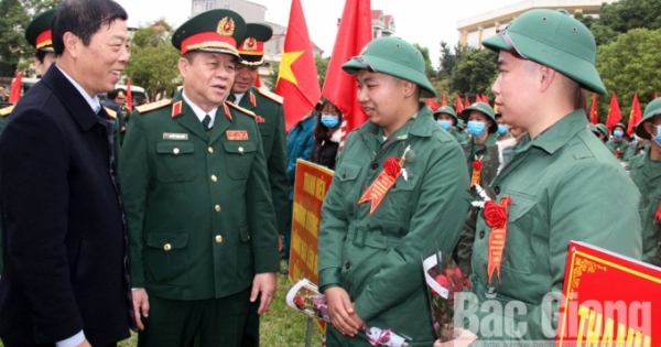 Năm 2020, toàn tỉnh Bắc Giang có 2.650 tân binh lên đường nhập ngũ