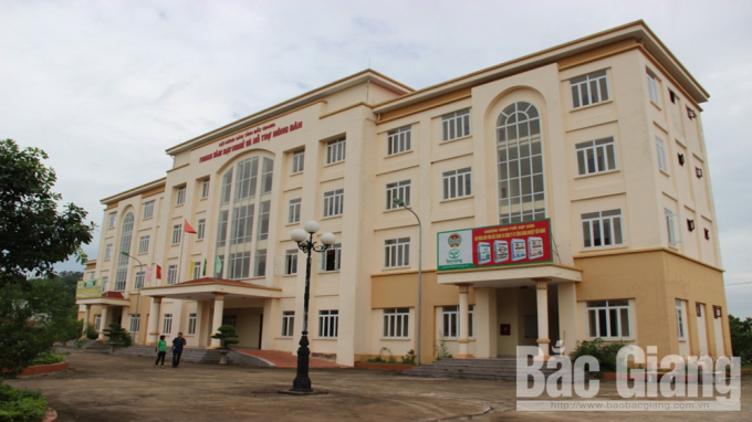 Trung tâm Dạy nghề và Hỗ trợ nông dân tỉnh được xây dựng tại xã Quế Nham (Tân Yên). Ảnh Báo Bắc Giang