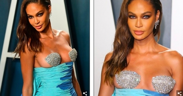 Siêu mẫu Joan Smalls mặc váy như bán nude, hở trọn bầu ngực gây ngỡ ngàng