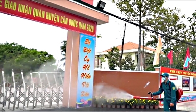 Long An: Lễ giao quân nhanh gọn do ảnh hưởng của dịch corona