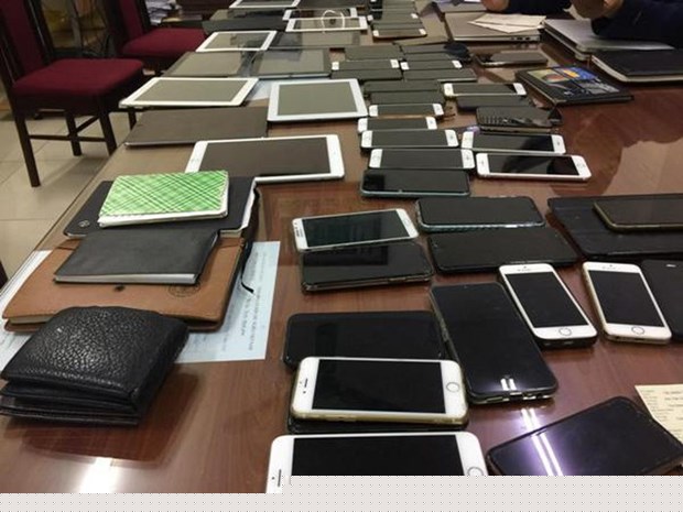 Tang vật của vụ việc. (Ảnh: PV/Vietnam+)