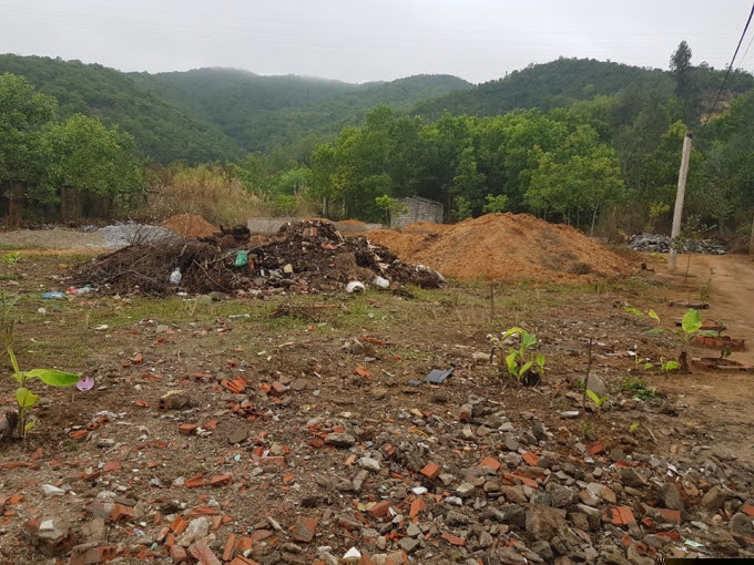      Theo ông Thành phản ánh nhiều cây cối, hoa màu đã bị máy xúc đào xới phá hủy.