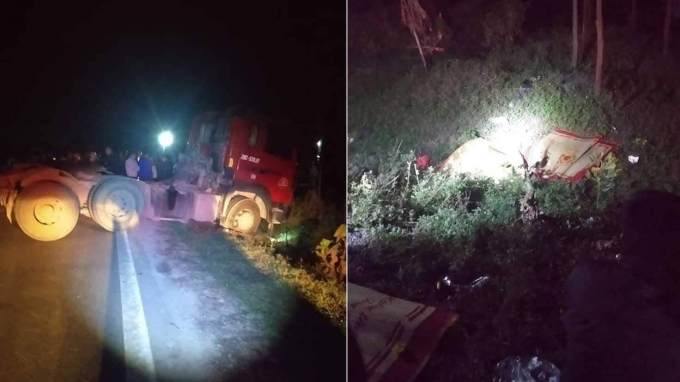 Hiện trường xảy ra vụ tai nạn khiến 3 người tử vong.