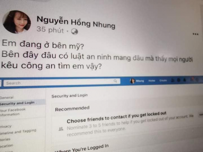 Trang facebook giả gái tung tin đồn của nam thanh niên.