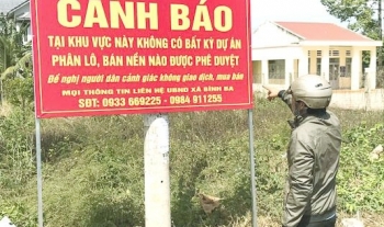 Bà Rịa – Vũng Tàu: Chính quyền gắn bảng cảnh báo tại khu vực sốt đất thuộc xã Bình Ba