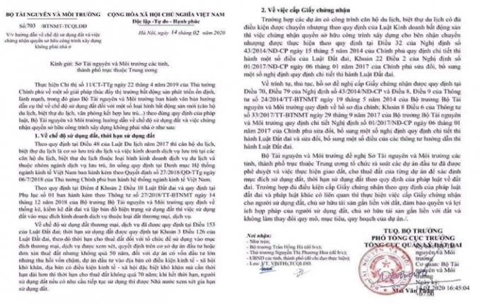 Văn bản hướng dẫn thủ tục cấp sổ đỏ của Bộ Tài Nguyên và Môi trường