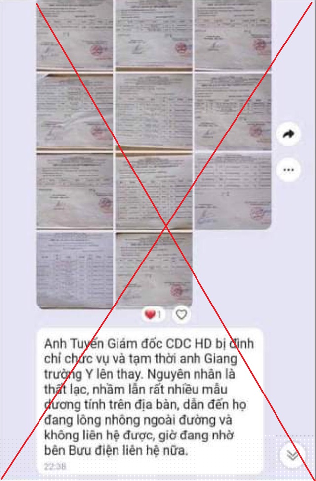 Thông tin trên mạng xã hội.