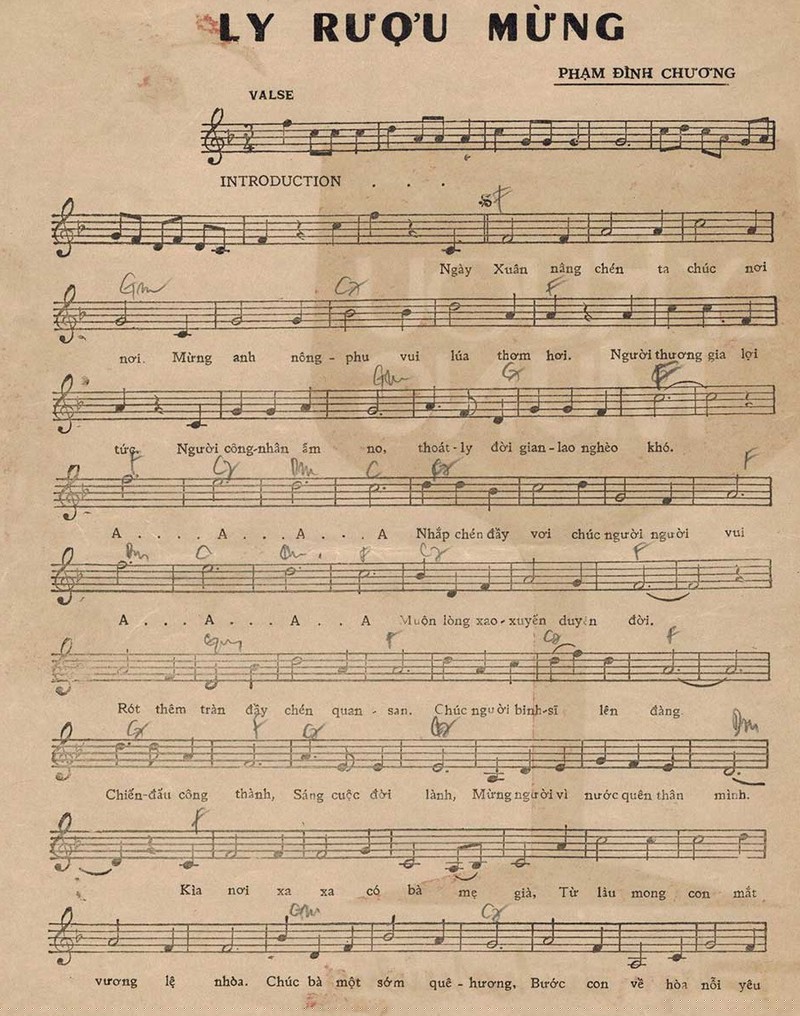 Lời b&agrave;i h&aacute;t &ldquo;Ly rượu mừng&rdquo;. 