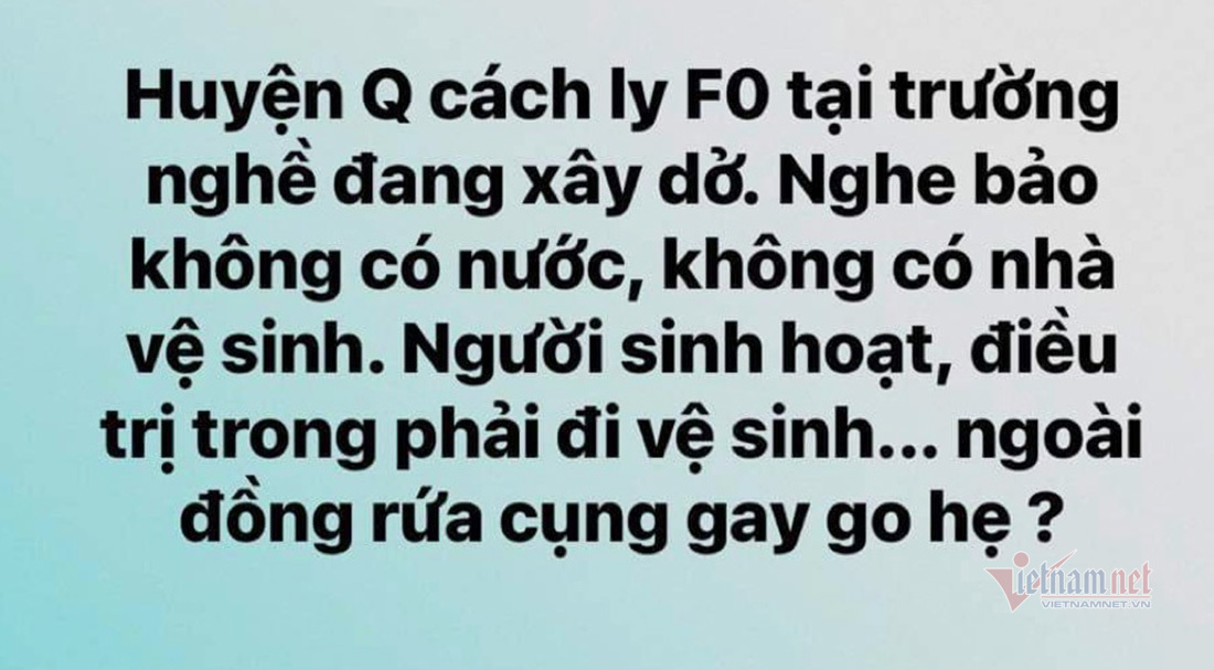 Chấn chỉnh t&igrave;nh trạng F0 trong khu c&aacute;ch ly phải ra ngo&agrave;i đi vệ sinh