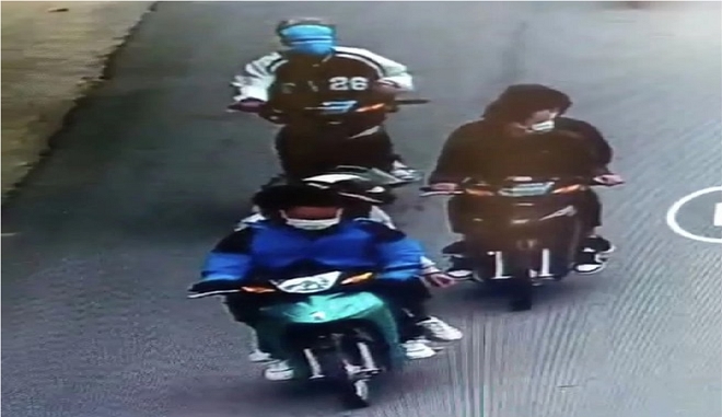 Nhóm thanh niên liên quan đến vụ tông xe rồi bỏ chạy. (Ảnh: Công an Bắc Giang)