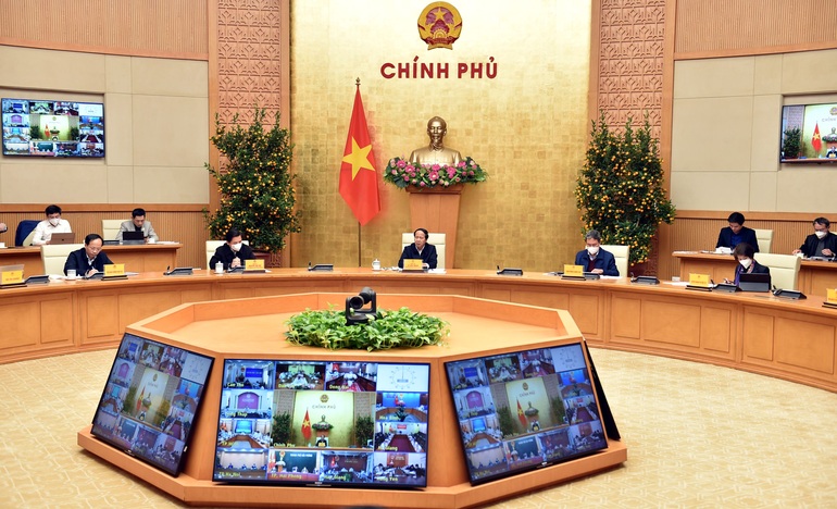 Cuộc họp có sự tham dự của 22 tỉnh, thành phố tại các đầu cầu trực tuyến (Ảnh: Đức Tuân).