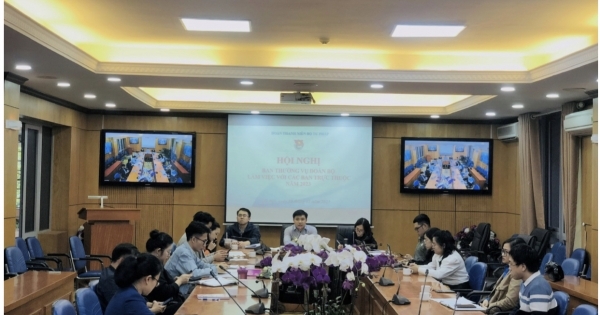 Ban Thường vụ Đoàn Bộ Tư pháp làm việc với các ban trực thuộc năm 2023