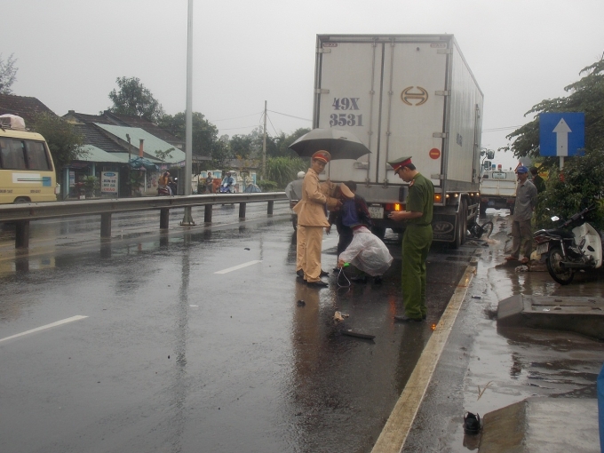 Hiện trường vụ tai nạn.