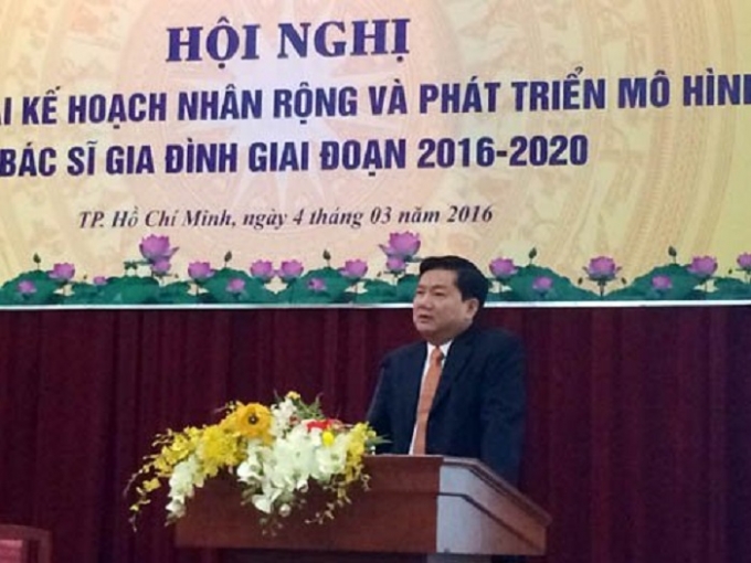 B&iacute; thư Th&agrave;nh ủy Đinh La Thăng ph&aacute;t biểu tai hội nghị.&nbsp;