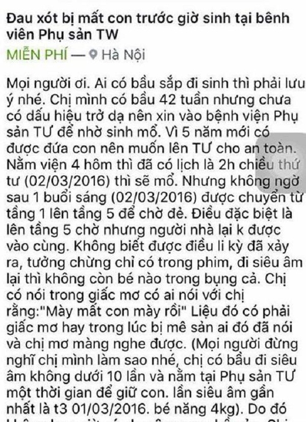 C&acirc;u chuyện được chia sẻ tr&ecirc;n facebook g&acirc;y x&ocirc;n xao dư luận.&nbsp;