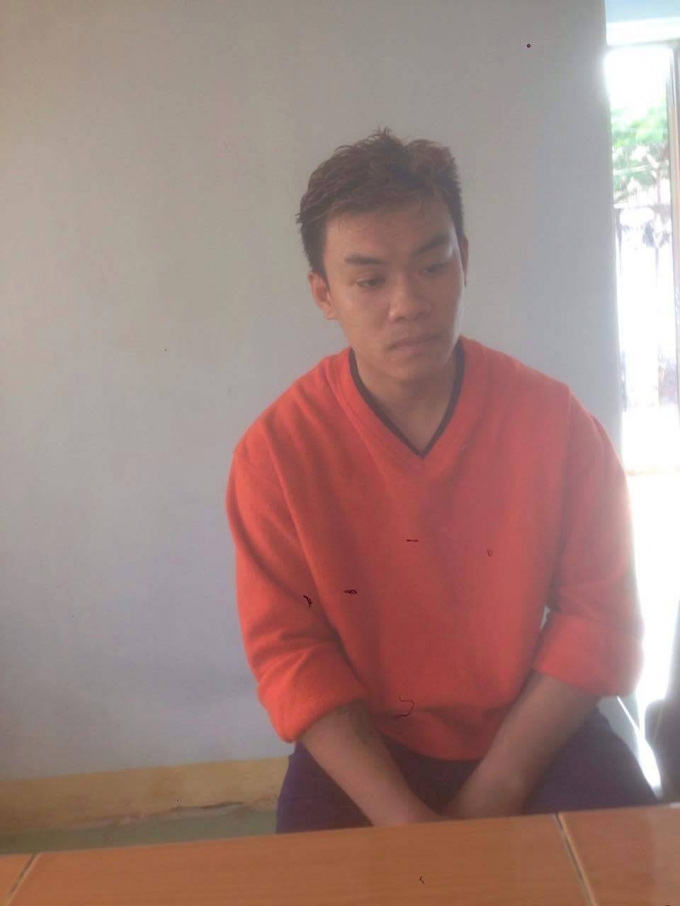 Đối tượng Phạm Duy Phương tại cơ quan c&ocirc;ng an (Ảnh S&ocirc;ng Ho&agrave;i).