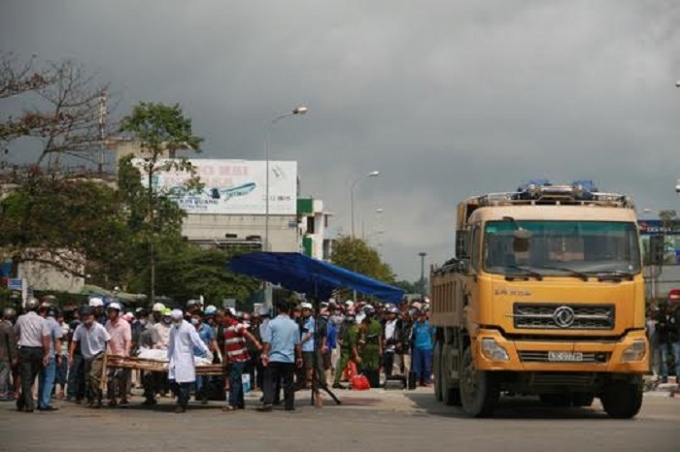 HIện trường vụ tại nạn.