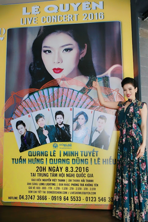 Lệ Quy&ecirc;n c&ugrave;ng d&agrave;n kh&aacute;ch mời khủng sẽ mang lại cho kh&aacute;n giả H&agrave; th&agrave;nh một bữa đại tiệc &acirc;m nhạc thịnh soạn, đ&aacute;ng nhớ.