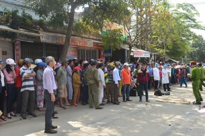 Hiện trường vụ tai nạn.