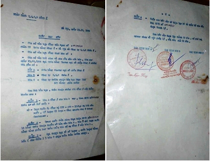 Giấy cam kết việc vay tiền v&agrave; thế chấp t&agrave;i sản giữa 03 b&ecirc;n