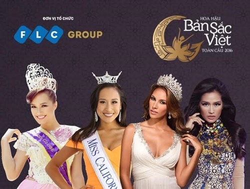 &nbsp;Từ tr&aacute;i qua phải: Victoria Th&uacute;y Vi, Crystal Lee, Daniela Chalbaud v&agrave; Janine Tugonon. Đ&acirc;y l&agrave;&nbsp;4 kh&aacute;ch mời tham gia buổi họp b&aacute;o hoa hậu&nbsp;&ldquo;Hoa hậu bản sắc Việt to&agrave;n cầu&rdquo;