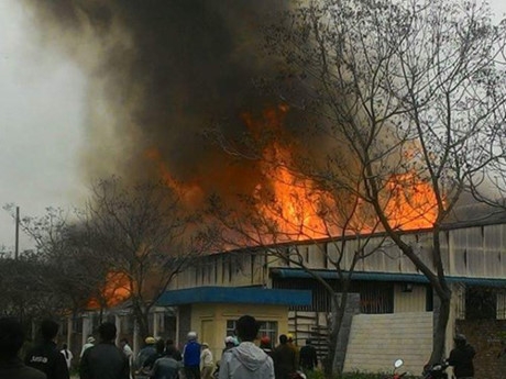 Hiện trường nơi xảy ra vụ ch&aacute;y (Ảnh: Người d&acirc;n cung cấp).